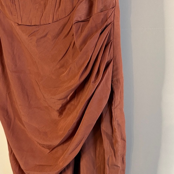 Bardot Terracotta Strapless Dress - Picture 9 of 9